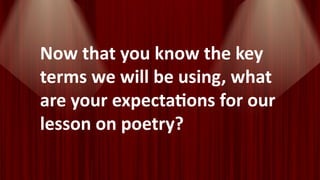 Poetry Descriptions and Imagery - ENGLISH 7 MATATAG QUARTER 1 WEEK 1 | PPTX