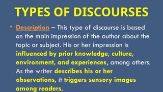 The learner realizes that information in a written text may be selected ...
