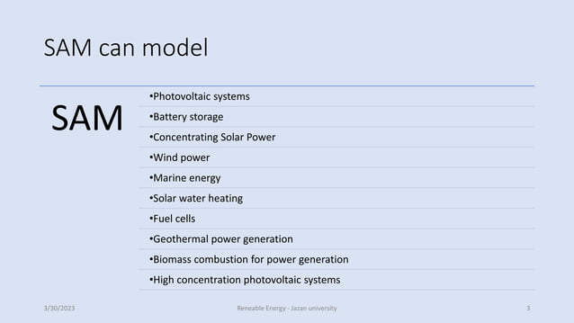 SAM renewable energy software - (system advisor model) | PPTX ...