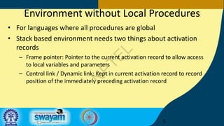 Comprehensive Overview of Activation Records and Intermediate Code ...