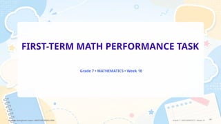Performance Task In Math 7 Comprehensive Grade 7 Math Performance Task Lesson Plan | PPTX