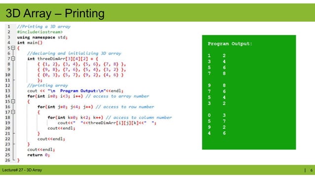 Week 10 - Lecture 27 - 3D Arrays.pptx