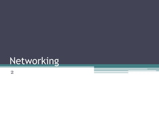 Networking
2
 