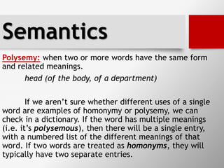 Polysemous Week10-Semantics.pdf English language teaching | PDF