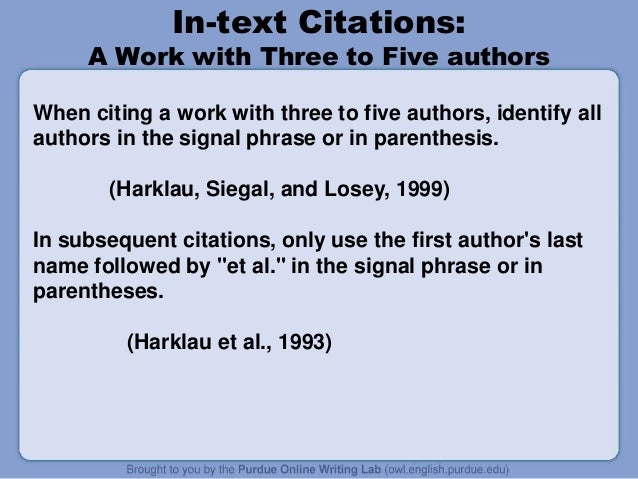 Week 10 Apa Powerpoint Apa In Text Citation 5 Authors