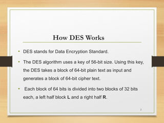 How DES Works Week#10 Lecture#01,02(DES).pptx