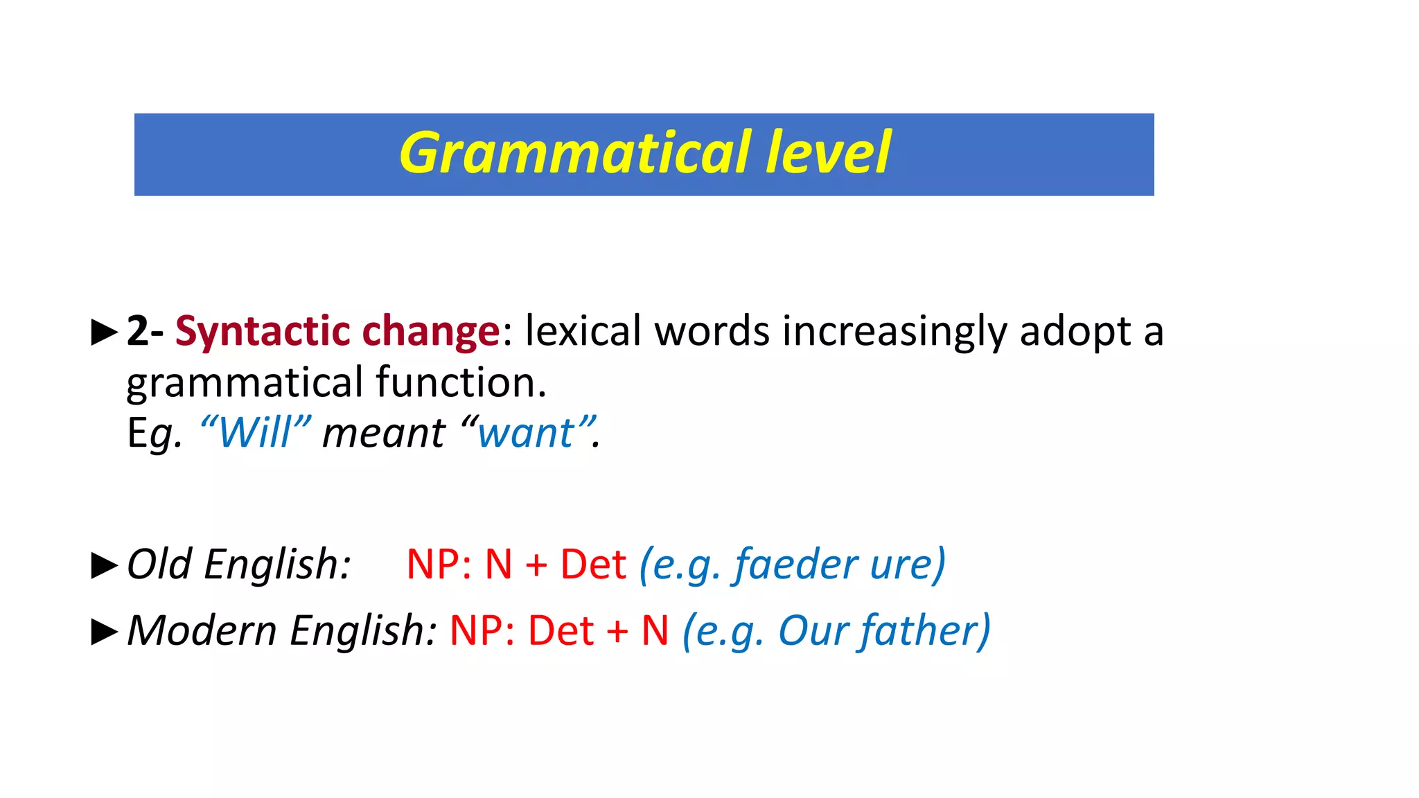 Week 10 lin321 types of language change | PDF