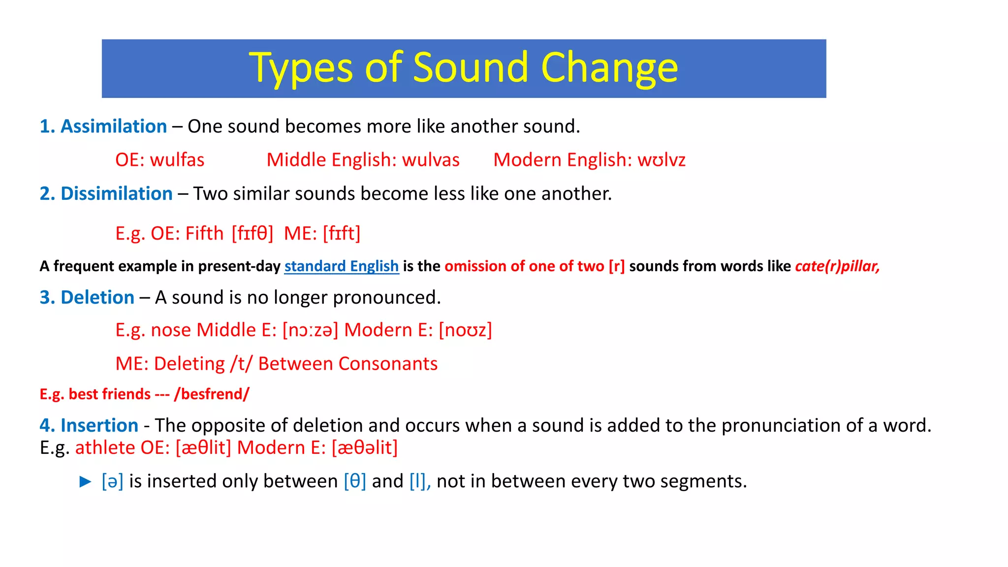 Week 10 lin321 types of language change | PDF
