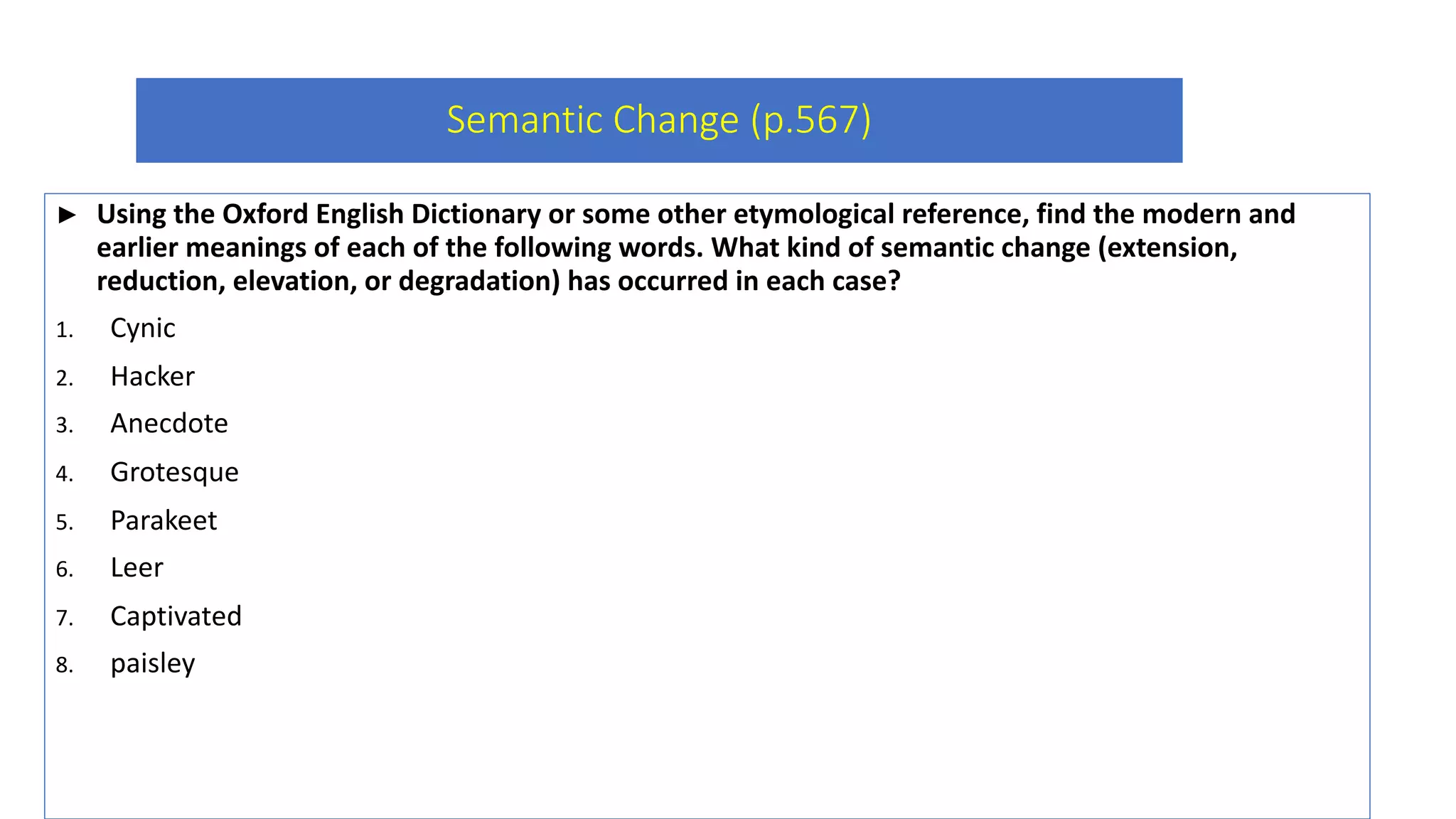 Week 10 lin321 types of language change | PDF
