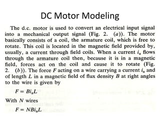 DC Motor Modeling 
 