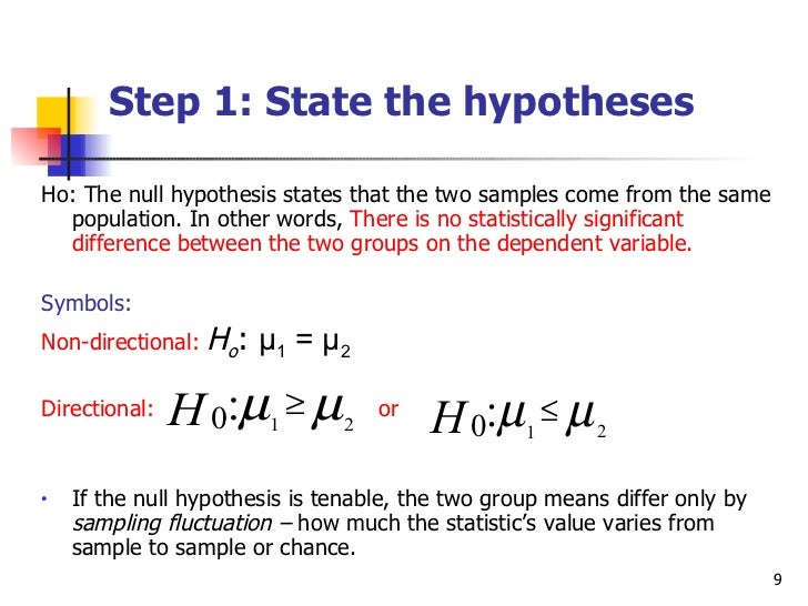 how to state a hypothesis in statistics