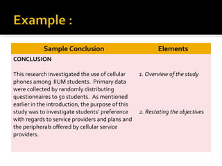 Week 10 the conclusion | PPT