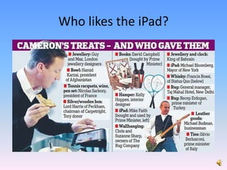 Social prestigeWho likes the iPad?