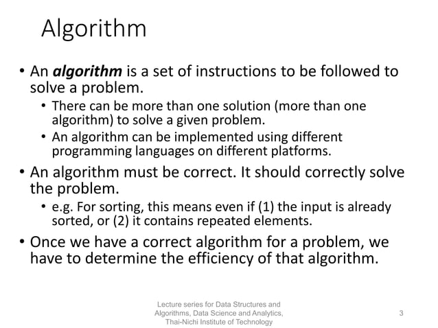 Data Structures and Algorithm - Week 11 - Algorithm Analysis | PPT
