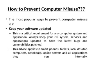Software Misuse Week 11- 2 computer misuse slides .pptx