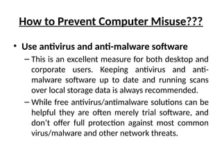 Software Misuse Week 11- 2 computer misuse slides .pptx