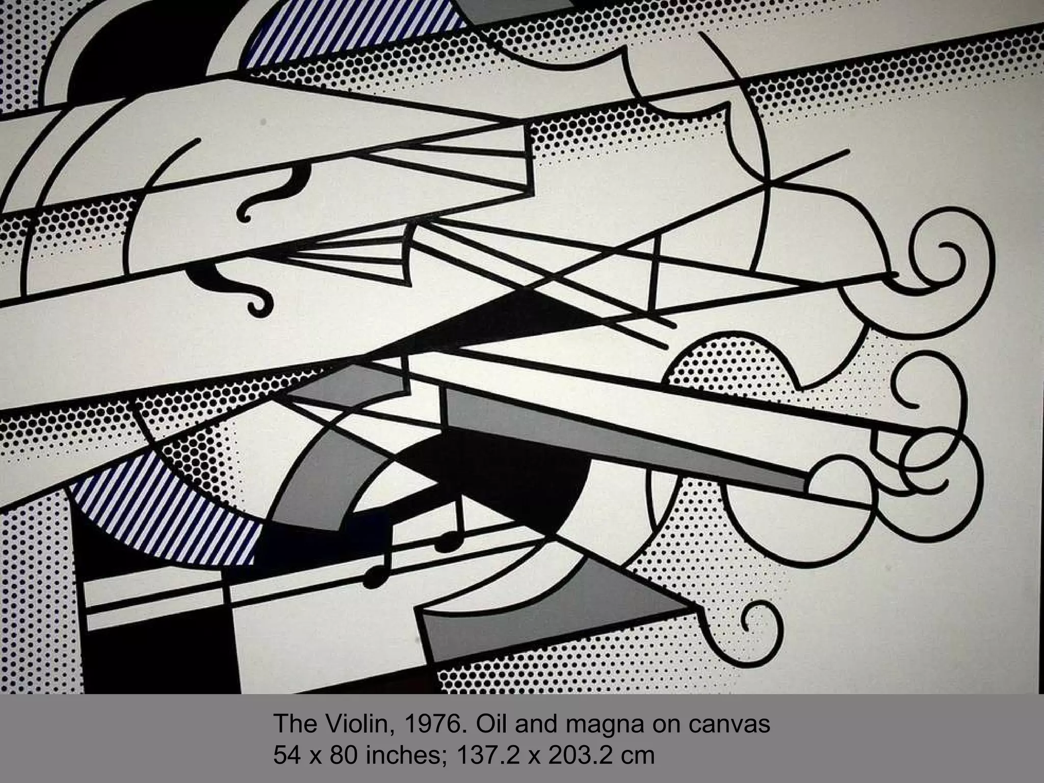 The Violin, 1976. Oil and magna on canvas 54 x 80 inches; 137.2 x 203.2 cm   