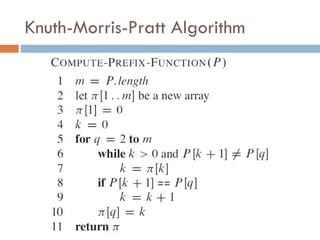 Knuth-Morris-Pratt Algorithm
 