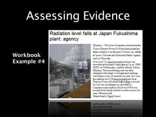 Assessing Evidence


Workbook
Example #4
 