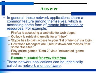 Introduction to Network Applications & Network Services | PPTX