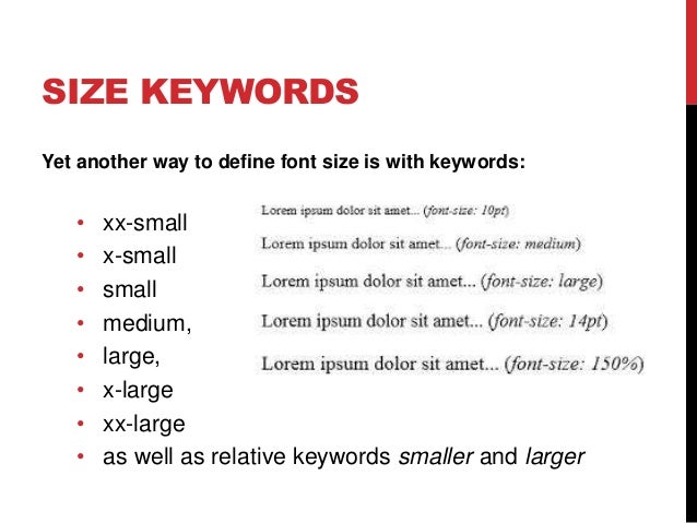 week 12 css font size font size large