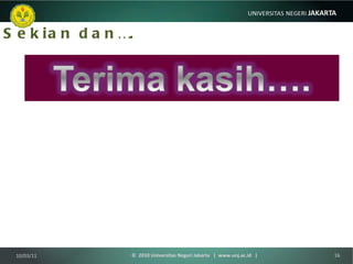 Sekian dan…. 10/03/11 ©  2010 Universitas Negeri Jakarta  |  www.unj.ac.id  | 