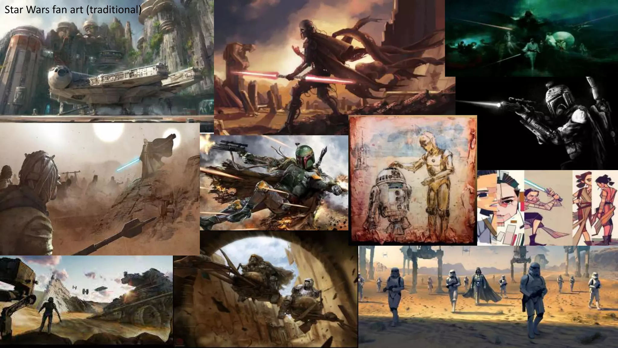 Star Wars fan art (traditional)
 