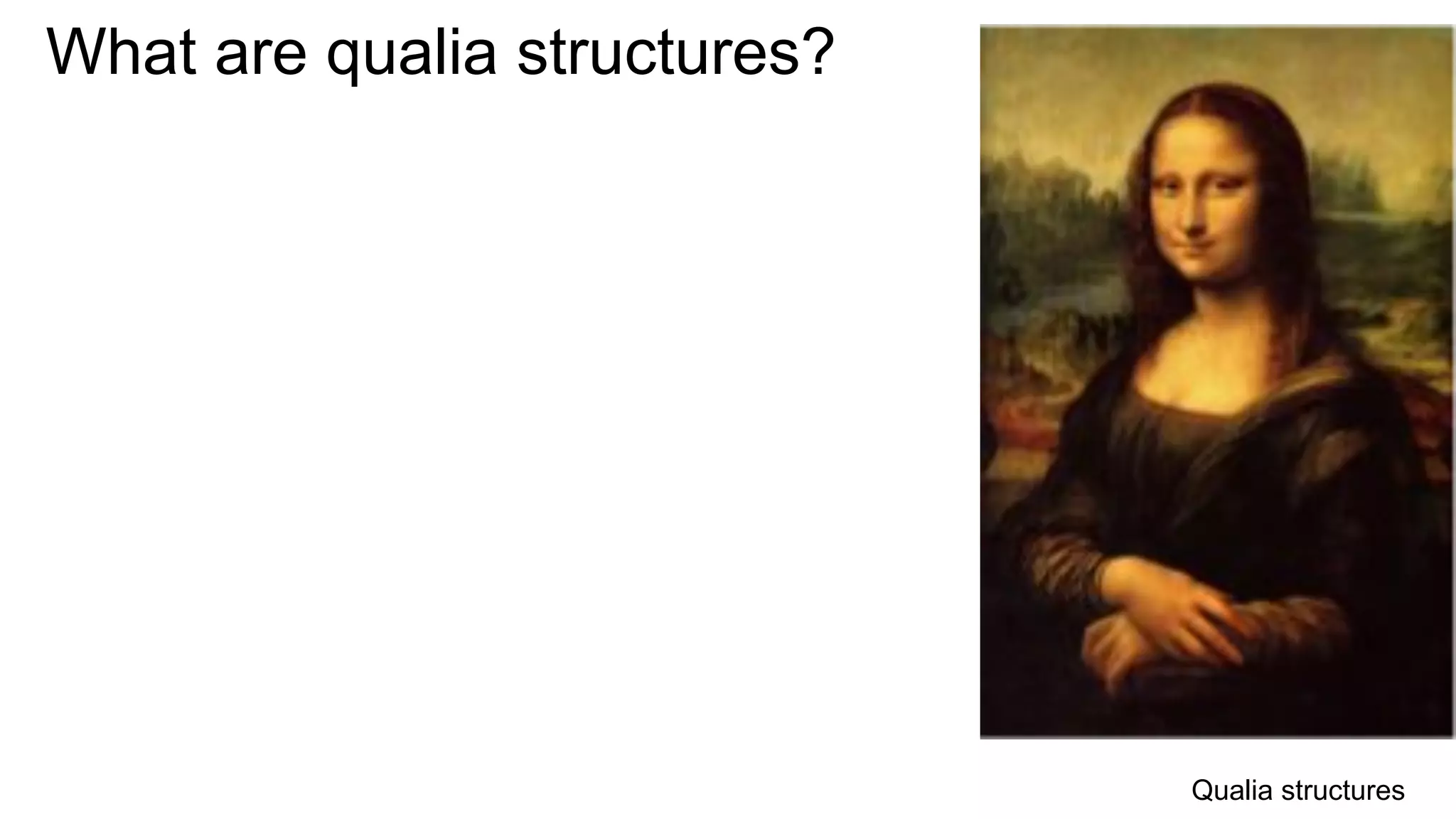 What are qualia structures?
Qualia structures
 