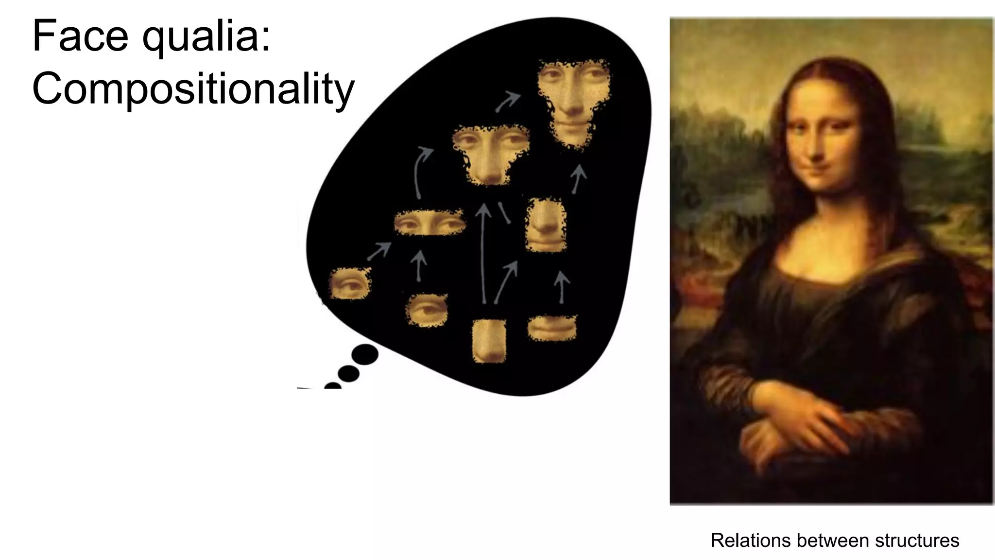 Face qualia:
Compositionality
Relations between structures
 