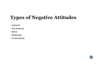 § Impulsive
§ Anti Authority
§ Macho
§ Resignation
§ Invulnerability
 