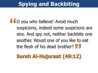 Spying and Backbiting Ethics and Netiquette 