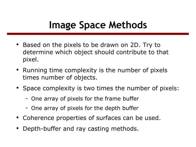 visible surface detection | PPT | 3-D Graphics | Computer Software and ...