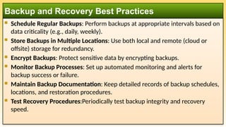 DBMS: Week 14 - Backup and Recovery in MySQL | PPTX
