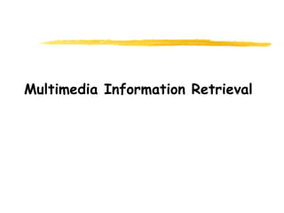 Multimedia Information Retrieval
 