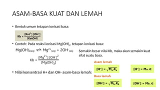 Basa Rks Week 14_Asam Basa Materi Asam Basa Kimia Teknik | PPTX