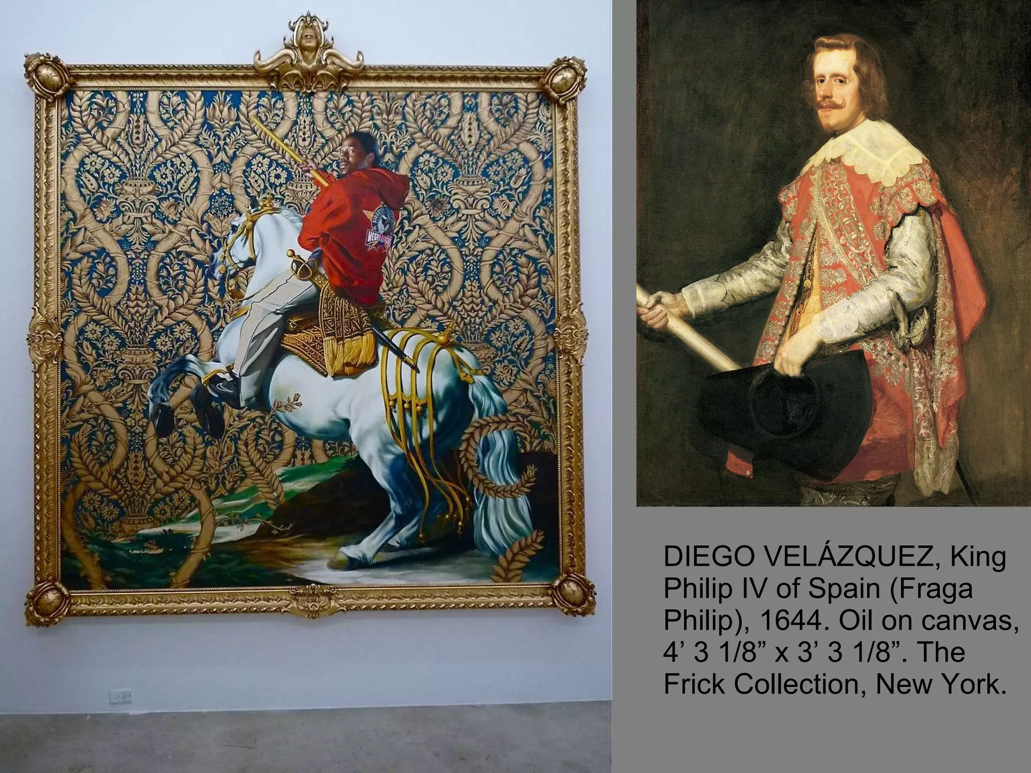 DIEGO VELÁZQUEZ, King Philip IV of Spain (Fraga Philip), 1644. Oil on canvas, 4’ 3 1/8” x 3’ 3 1/8”. The Frick Collection, New York.  