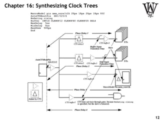 Chapter 16: Synthesizing Clock Trees
12
 