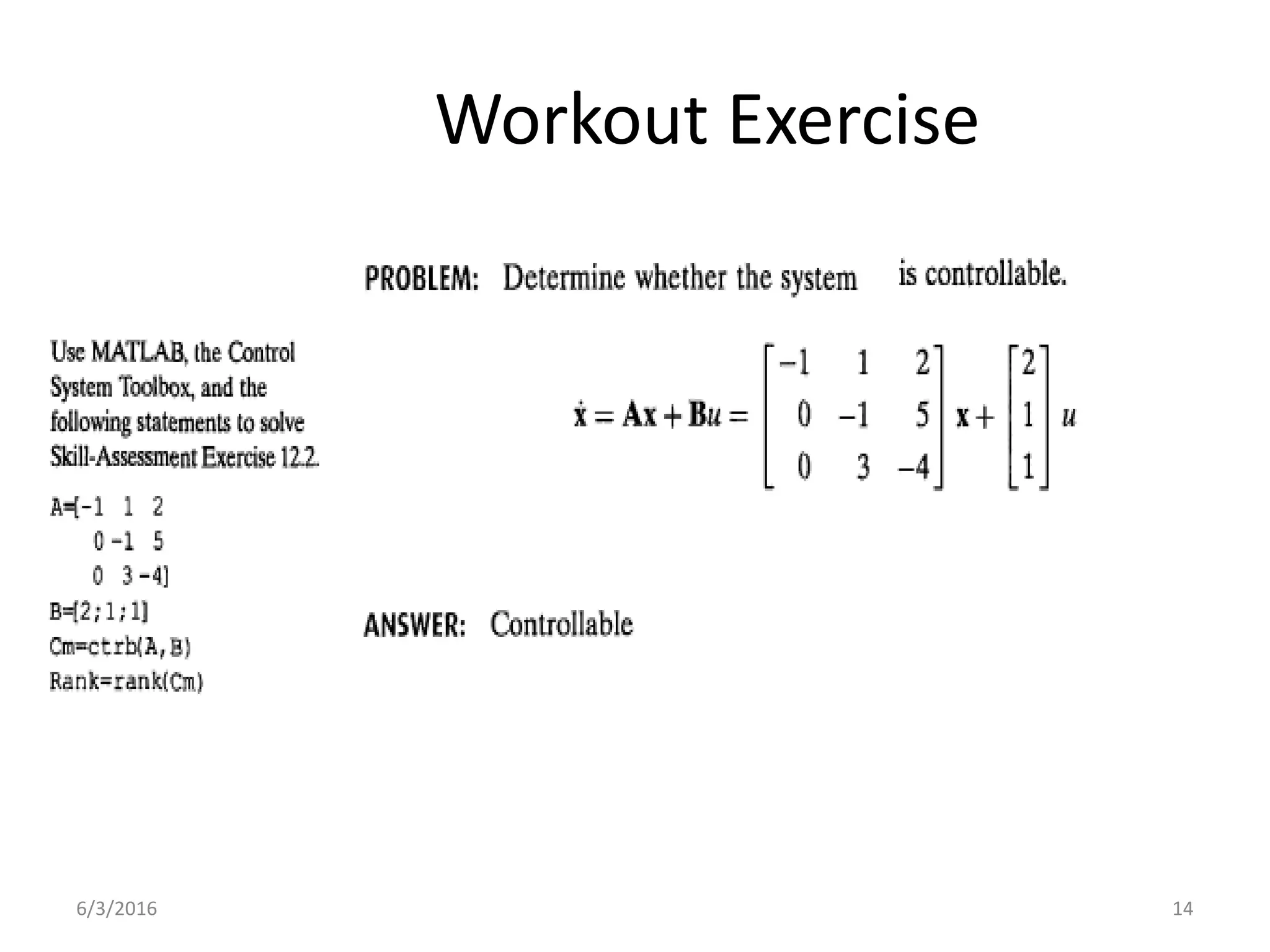 Workout Exercise
146/3/2016
 