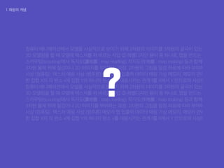 컴퓨터 애니메이션에서 모델을 사실적으로 보이기 위해 2차원의 이미지를 3차원의 굴곡이 있는 표면 위로 옮
3D 모델링을 할 때 모델에 텍스쳐를 펴 바르는 작업 ② 레벨디자인 용어 중 하나로, 맵을 만드는 작업
스카우팅(scouting)에서 독지도(讀地圖 : map reading), 작지도(作地圖 : map making) 등과 함께 지도에 관한
3차원 물체 위에 질감이나 2D 이미지를 부여하는 과정. 2차원의 그림을 일정 좌표에 따라 부여하는 방법.
사상 (컴퓨팅) 텍스처 매핑 사상 (범주론) 메모리 맵 입출력 데이터 매핑 가상 메모리, 메모리 관리 기술 관계
한 집합 X의 각 원소 x에 집합 Y의 하나의 원소 y를 대응시키는 관계 f를 X에서 Y 안으로의 사상(대응, 변환 또
컴퓨터 애니메이션에서 모델을 사실적으로 보이기 위해 2차원의 이미지를 3차원의 굴곡이 있는 표면 위로 옮
3D 모델링을 할 때 모델에 텍스쳐를 펴 바르는 작업 ② 레벨디자인 용어 중 하나로, 맵을 만드는 작업
스카우팅(scouting)에서 독지도(讀地圖 : map reading), 작지도(作地圖 : map making) 등과 함께 지도에 관한
3차원 물체 위에 질감이나 2D 이미지를 부여하는 과정. 2차원의 그림을 일정 좌표에 따라 부여하는 방법.
사상 (컴퓨팅) 텍스처 매핑 사상 (범주론) 메모리 맵 입출력 데이터 매핑 가상 메모리, 메모리 관리 기술 관계
한 집합 X의 각 원소 x에 집합 Y의 하나의 원소 y를 대응시키는 관계 f를 X에서 Y 안으로의 사상(대응, 변환 또
1. 매핑의 개념
?
 