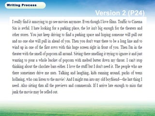 Version 2 (P24)
Writing Process
 
