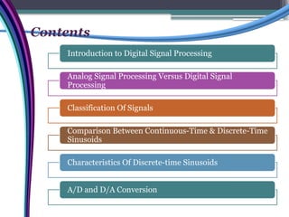 Comprehensive Introduction to Digital Signal Processing Concepts and ...
