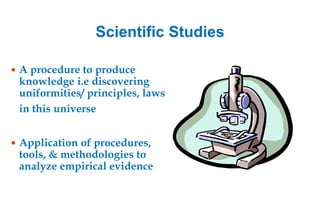 Research follows a Scientific
Method
 A scientific approach is necessary for investigations when
systematic research by s...
