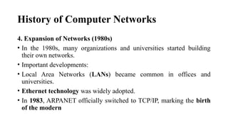 Comprehensive Overview of Computer Networks: History, Components, and ...