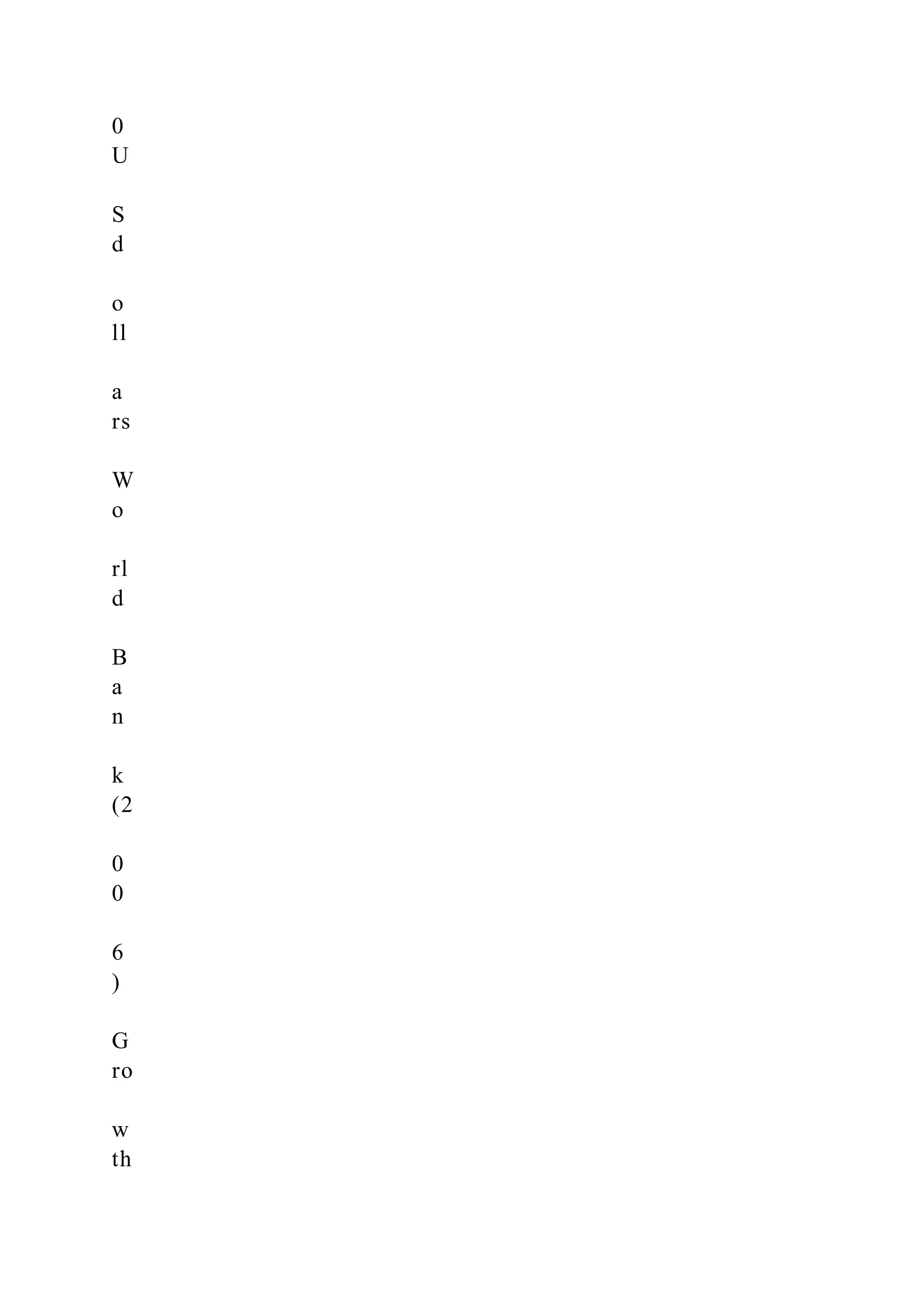 0 U S d o ll a rs W o rl d B a n k (2 0 0 6 ) G ro w th 