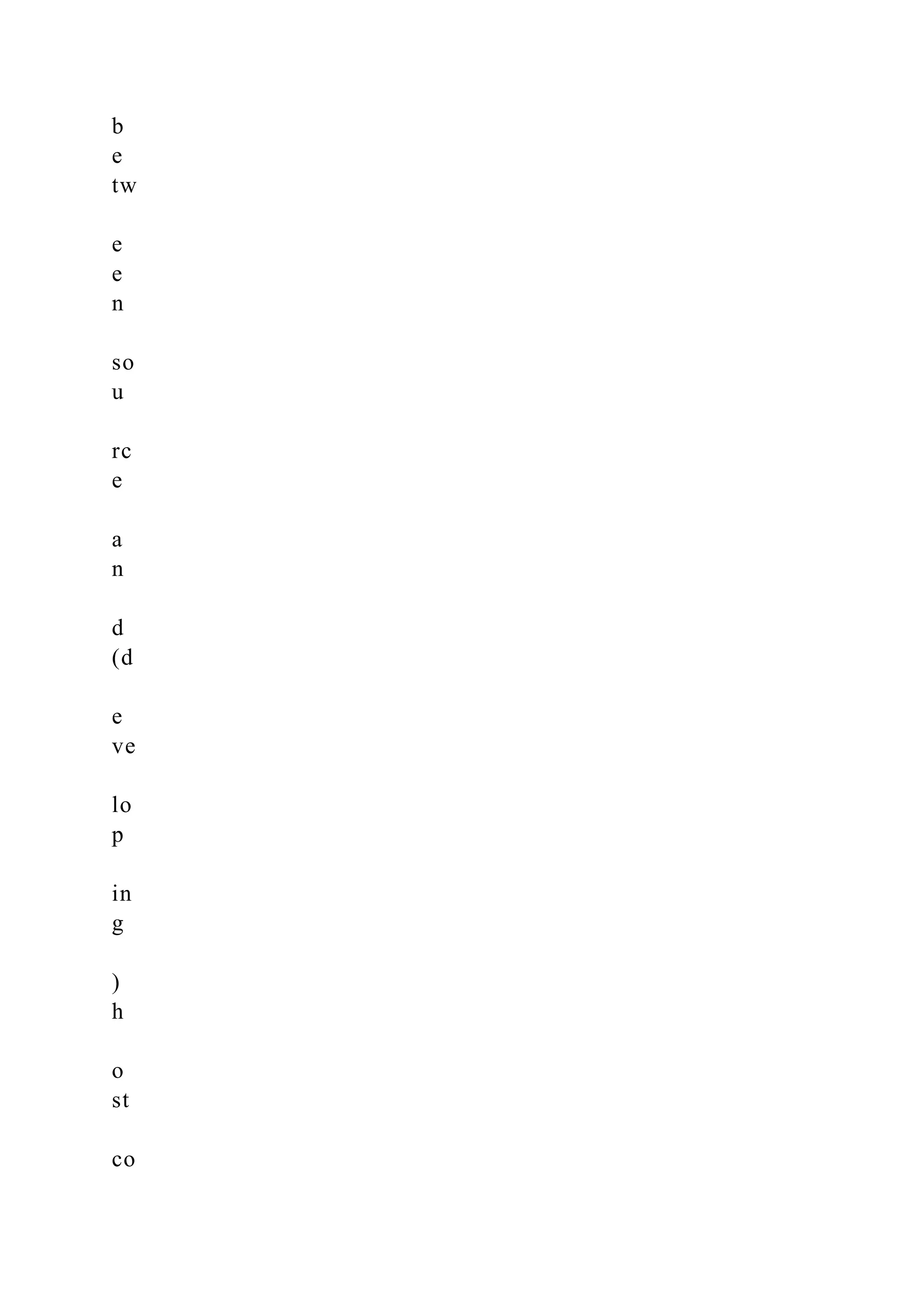 b e tw e e n so u rc e a n d (d e ve lo p in g ) h o st co 