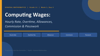 Comprehensive Guide to Computing Wages: Hourly, Overtime, Allowances ...
