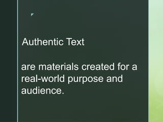 English 6 Reading, Editorial and Authentic Texts | PPTX