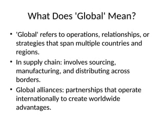 Lecture 1 - Introduction to Global Alliances | PPTX