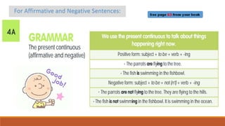 For Affirmative and Negative Sentences:
 