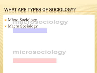 Microsociology Example Week# 1 introduction to Sociology | PPTX